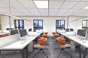 咨詢服務公司辦公室裝修設計全景圖