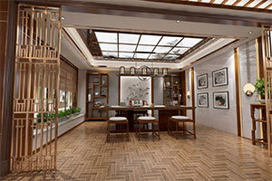 160方新中式老總辦公室裝修設(shè)計(jì)全景案例