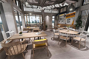 小型蛋糕店裝修設(shè)計(jì)全景圖