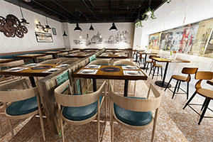 小型火鍋店裝修設計全景案例