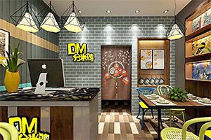 炸雞店餐飲店裝修設計全景