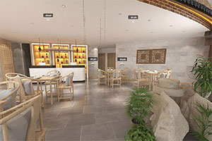 尋味家鄉餐飲空間裝修設計全景圖