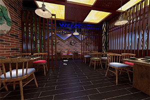 1500方大型餐飲店裝修設(shè)計案例