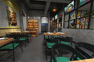 時光小廚餐飲店裝修設(shè)計案例